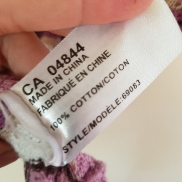 Traditions Grandmacore Crochet Striped Top Size L- 14 100% Cotton - Picture 8 of 9